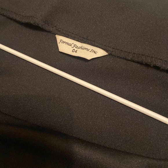 Black dress; long sleeves; empire waist. - Picture 4 of 4